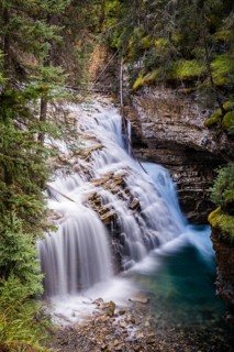 Waterfall running in cascades