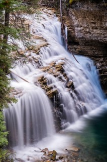 Waterfall running in cascades