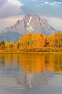 Mount Moran reflected in Snake River