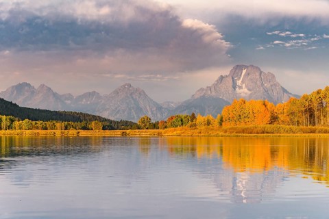 Mount Moran reflected in Snake River