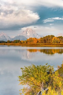 Mount Moran reflected in Snake River