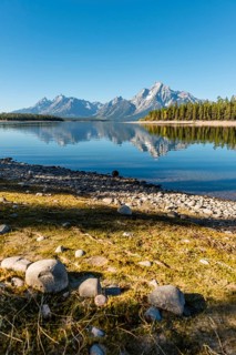 Mountains reflected in a lake