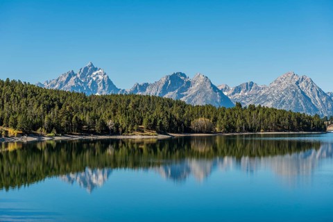 Mountains reflected in the lake