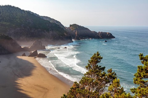 Sandy beach beach by the sea