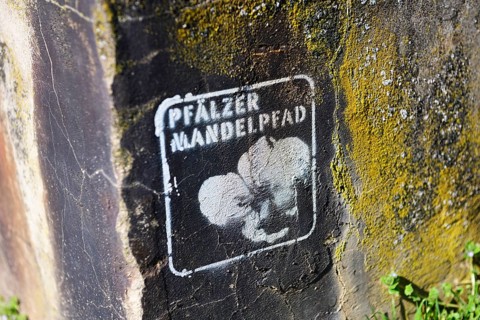 Path marking Palatinate Almond Trail