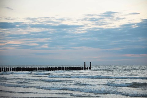 Bollards on the beach of Domburg