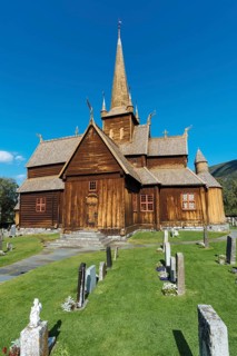 Stave Church Lom and cemetery