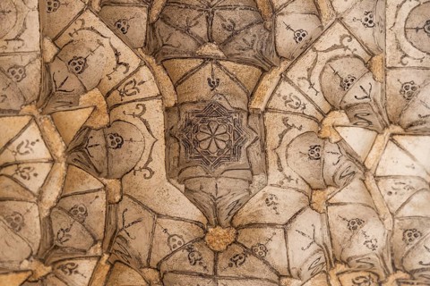 Ceiling with plaster decorations