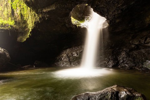 Waterfall in the Cueva del Esplendor