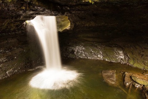 Waterfall in the Cueva del Esplendor