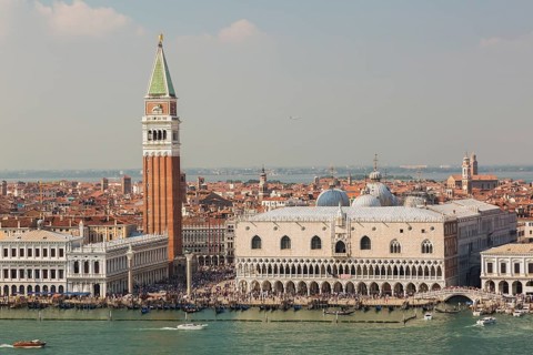 Top view of National Library of St Mark's or Biblioteca Nazionale Marciana
