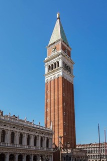 Biblioteca Nazionale Marciana and the Campanile bell tower in St Mark's Square