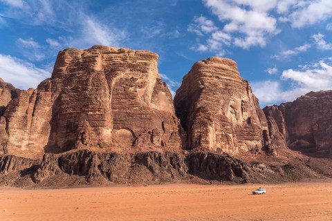 SUV in the Wadi Rum desert
