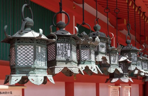 Bronze lanterns at Kasuga Taisha Shrine in Nara