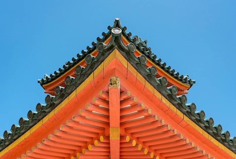 Detail of roof of Main gate of Heian Jingu