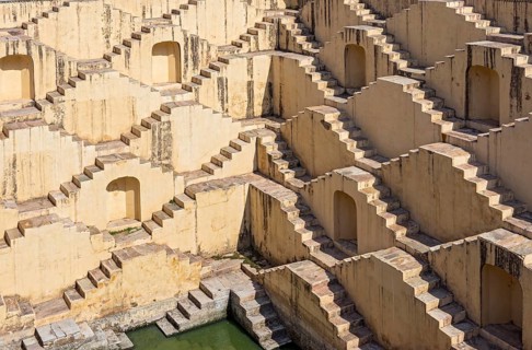 Staircases of Panna Meena ka Kund stepwell