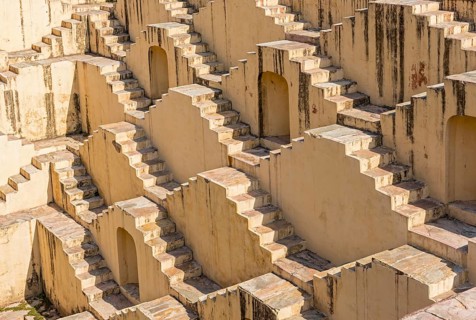 Staircases of Panna Meena ka Kund stepwell