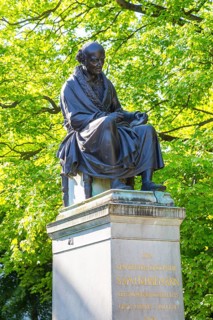 Memorial of Samuel Hahnemann on the Richard-Wagner-Platz in Leipzig