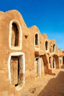 Northern Sahara mud brick Berber ghorfas