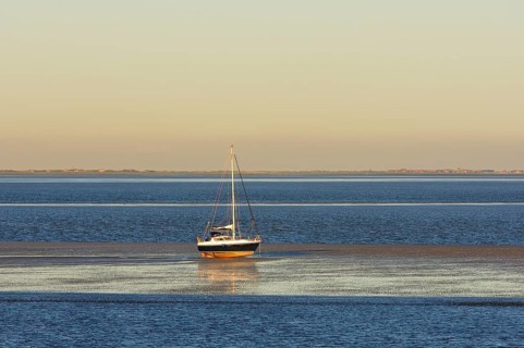 Sailboat in the Wadden Sea