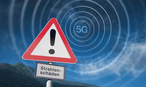 Warning sign of blue sky