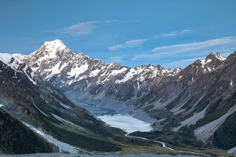 View of Mount Cook and Hooker Valley