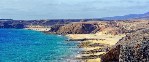 Cliffs and sandy beaches of Playa del Pozo and Playa Mujeres