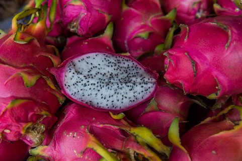 Pitaya fruits (Hylocereus undatus) on market