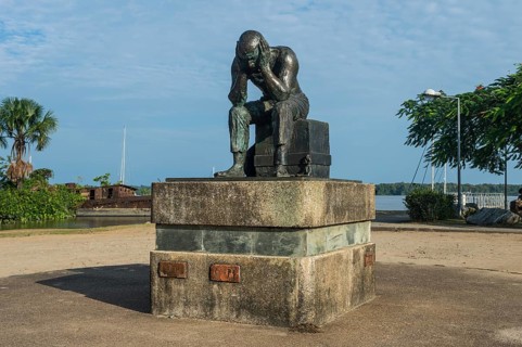Prisoner monument at the old prison of Saint-Laurent-du-Maroni