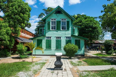 Dutch colonial wooden building