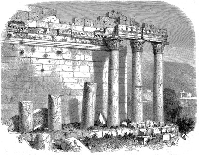 Corinthian capitals in Baalbek