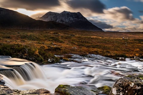 River Etive with summit of Creeg Dubh in the background