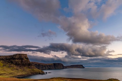 West coast Isle of Sky with North Sea at sunset