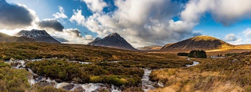River Etive with summit of Stob Dearg in the background