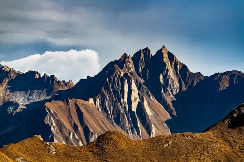 Multi-pointed mountain peak of the Sternspitze