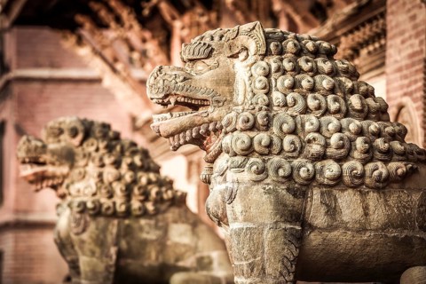 Antique Lion Figures