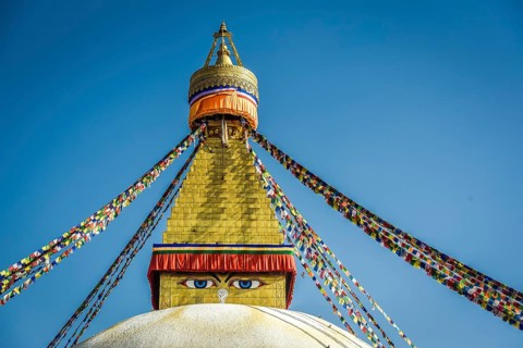 Buddha's Eyes on Boudhanath Stupa