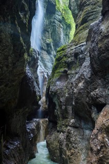 Waterfall in the Partnach Gorge