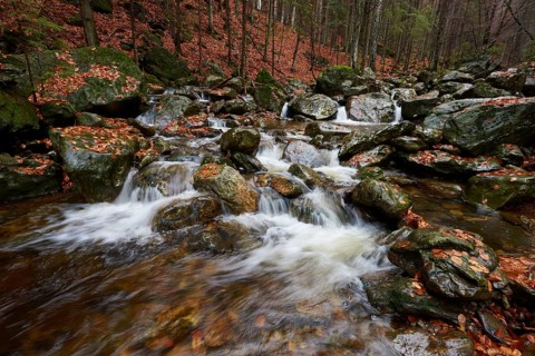 Waterfall in autumn