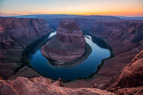 Bend of the Colorado River sunset