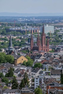 View from Neroberg downtown with Marktkirche