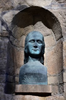 Holderlin bust at the Holderlin Tower