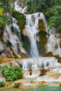 Big Waterfall with cascades