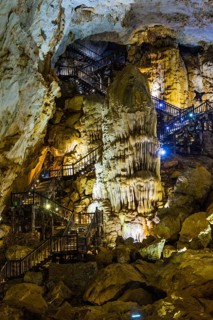 Illuminated cave