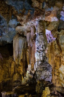 Illuminated cave