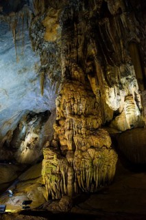 Illuminated cave