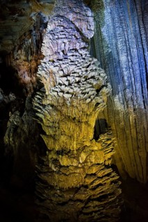 Illuminated cave