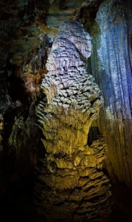 Illuminated cave