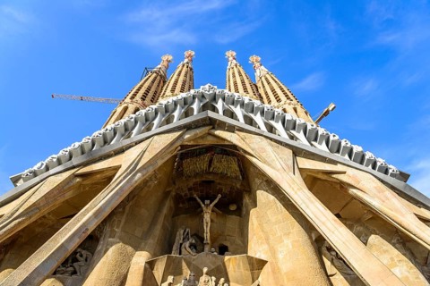 Towers of the church Sagrada Familia
