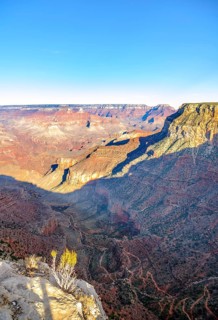 Gorge of the Grand Canyon with Bright Angel Trail